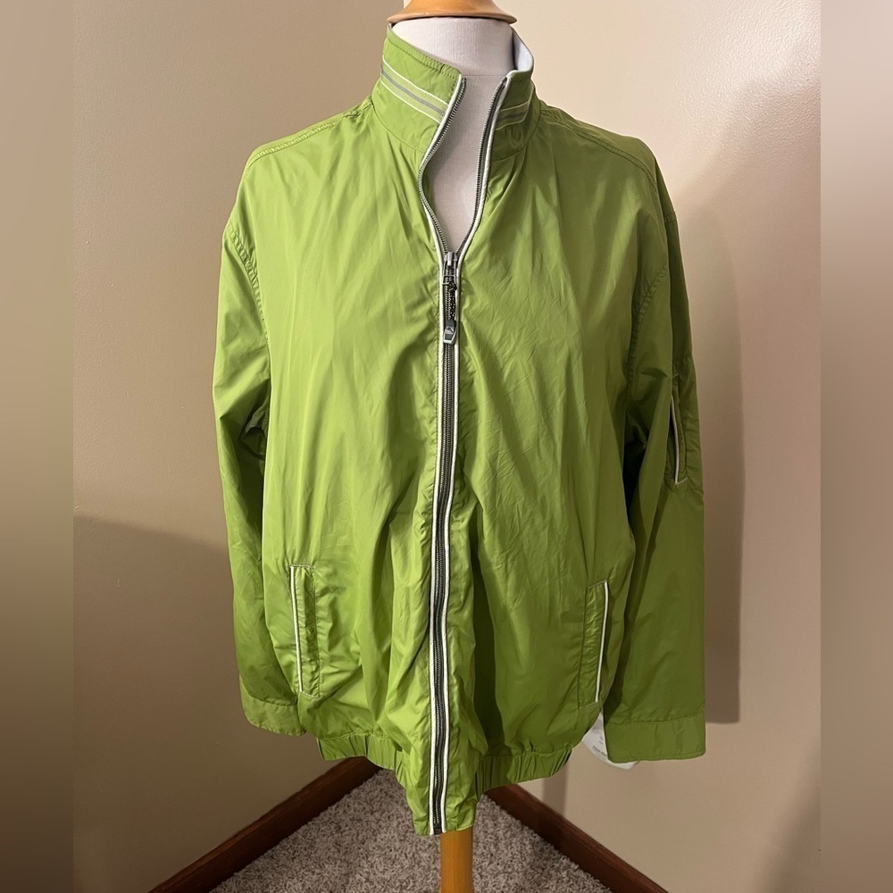 Tommy Bahama Green Full Zip Windbreaker Sz S